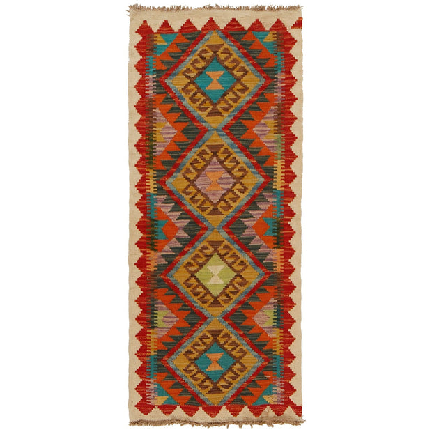 Hand Made Afghan Kilim Runner 1' 10" x 4' 3" - No. AL35056