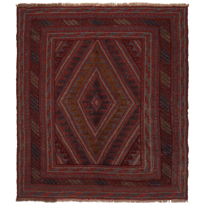 Handmade Afghan Carpet 3' 9" x 4' 1" - No. AL85681