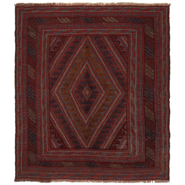Handmade Afghan Carpet 3' 9" x 4' 1" - No. AL85681