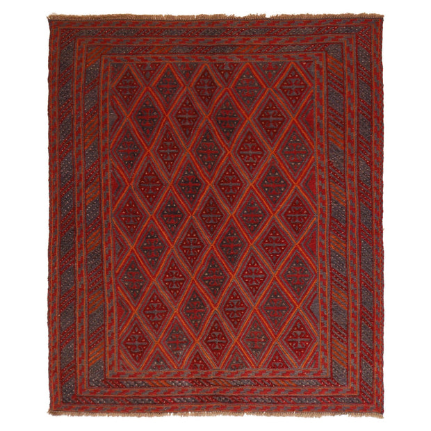 Handmade Wool Mushwani Rug 4' 11" x 5' 10" - No. AL53920