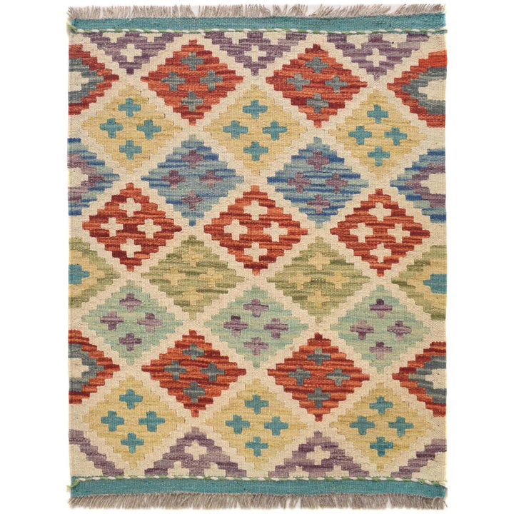 Handmade Vegetable Kilim 2' 1 x 2' 7" - No. AL55971
