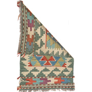 Hand Knotted Afghan Style Kilim 1' 8 x 2' 9" - No. AL61963