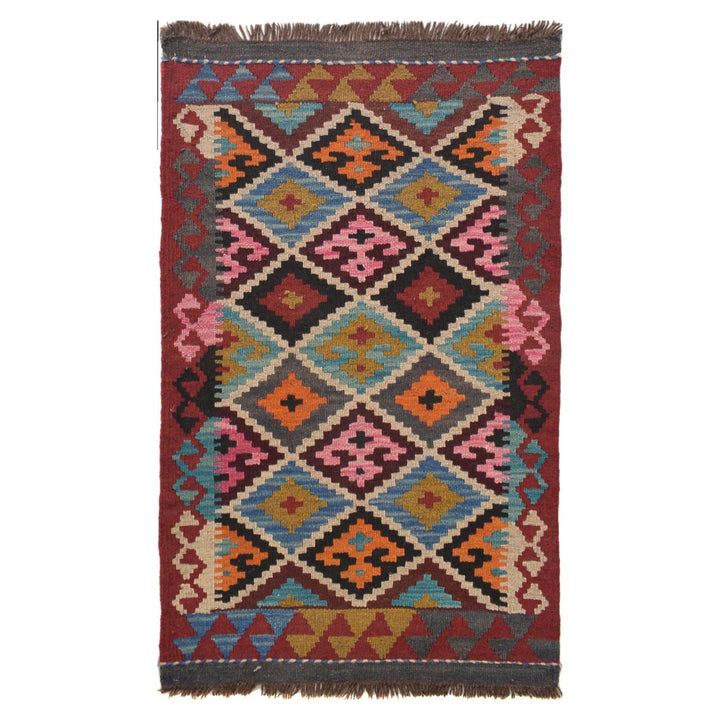 Hand Woven Wool Kelim 1' 11 x 2' 11" - No. AL48739