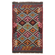 Hand Woven Wool Kelim 1' 11 x 2' 11" - No. AL48739