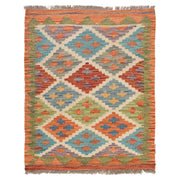 Handmade Turkish Design Wool Kilim 2' 0 x 2' 8" - No. AL66488