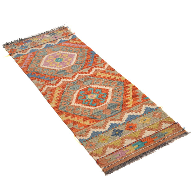 Hand Made Afghan Kilim Runner 1' 8" x 4' 5" - No. AL13851