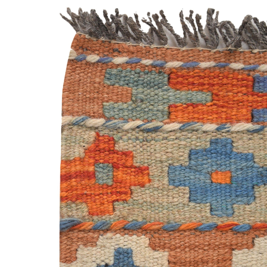 Hand Made Afghan Kilim Runner 1' 8" x 4' 5" - No. AL13851