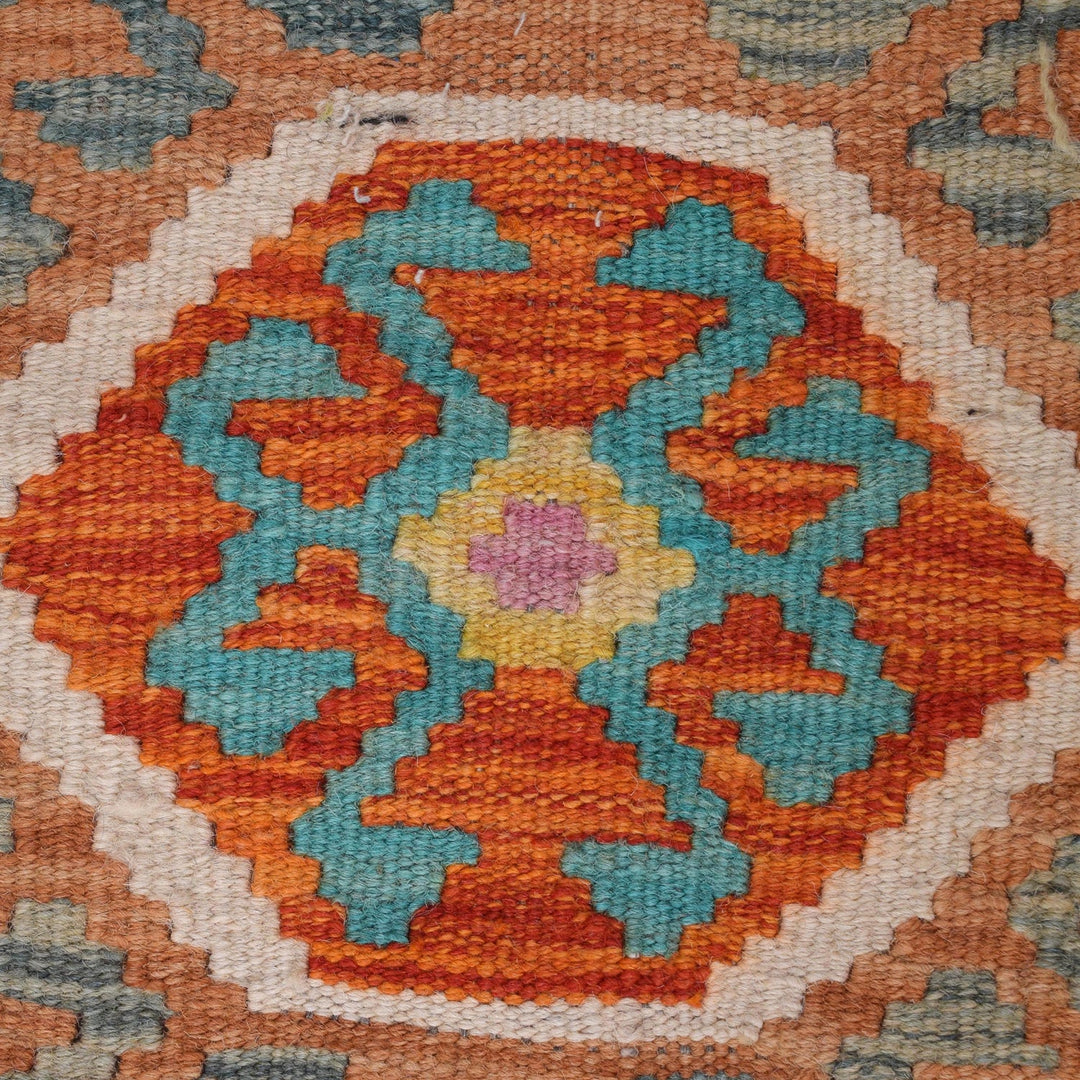 Hand Made Afghan Kilim Runner 1' 8" x 4' 5" - No. AL13851