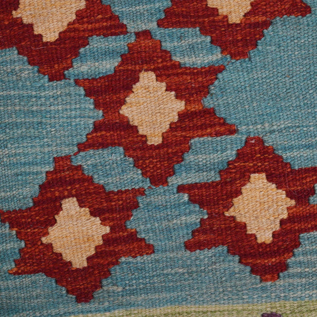 Colorful Flat-Weave Wool Kilim Runner 1' 8" x 4' 8" - No. AL18764
