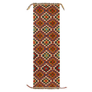 Colorful Flat-Weave Wool Kilim Runner 1' 7" x 5' 1" - No. AL10927