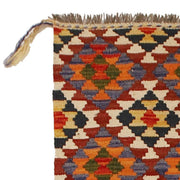 Colorful Flat-Weave Wool Kilim Runner 1' 7" x 5' 1" - No. AL10927