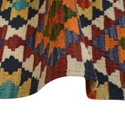 Colorful Flat-Weave Wool Kilim Runner 1' 7" x 5' 1" - No. AL10927