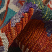 Colorful Flat-Weave Wool Kilim Runner 1' 8" x 4' 10" - No. AL24015