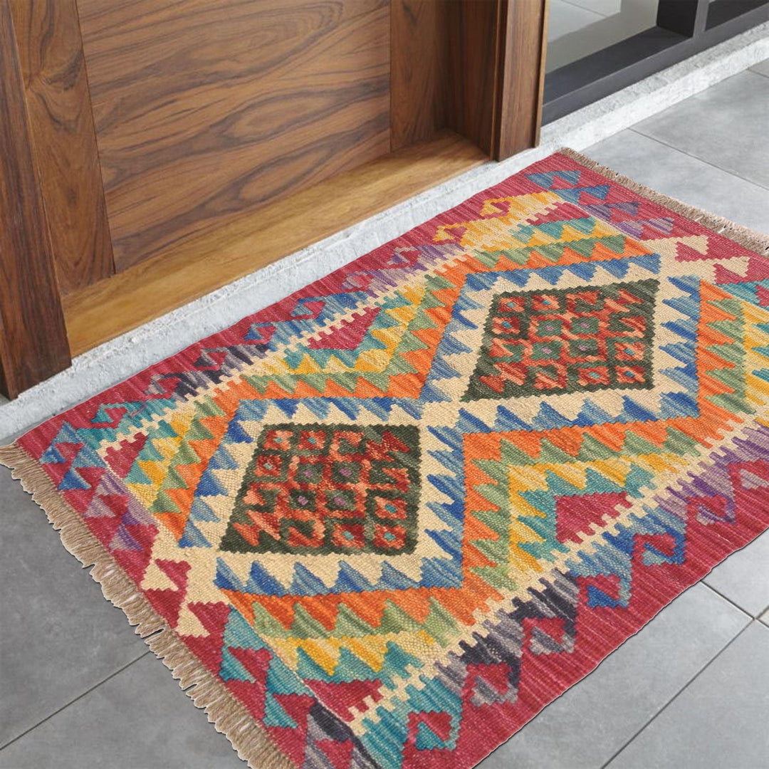 Handmade Vegetable Kilim 2' 0 x 2' 9" - No. AL96144