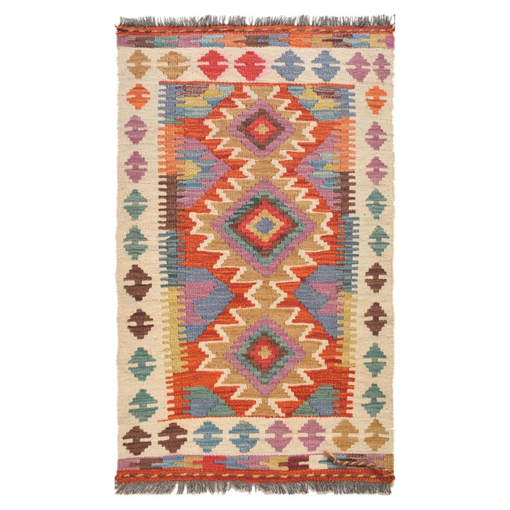 Handmade Afghan Vegetable Kilim 2' 0 x 3' 3" - No. AL46581