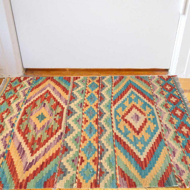Hand Made Afghan Kilim 1' 10 x 2' 10" - No. AL80684