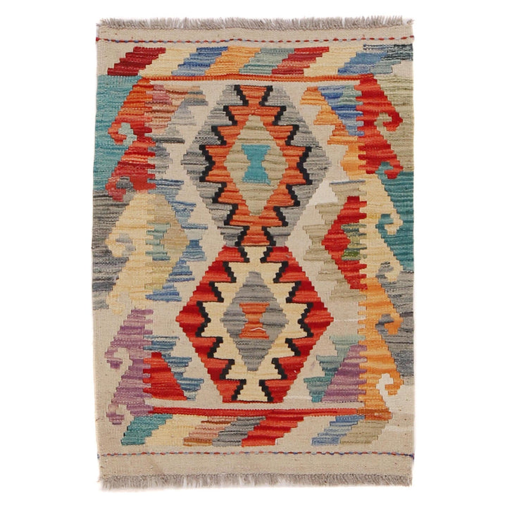 Handmade Afghan Vegetable Kilim 2' 0" x 2' 10" - No. AL50222