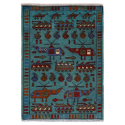 Handmade Afghan War Area Rug 2' 2" x 2' 11" - No. AL59577