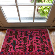 Pink Color War Rug 1' 11" x 2' 8" - No. AL32776