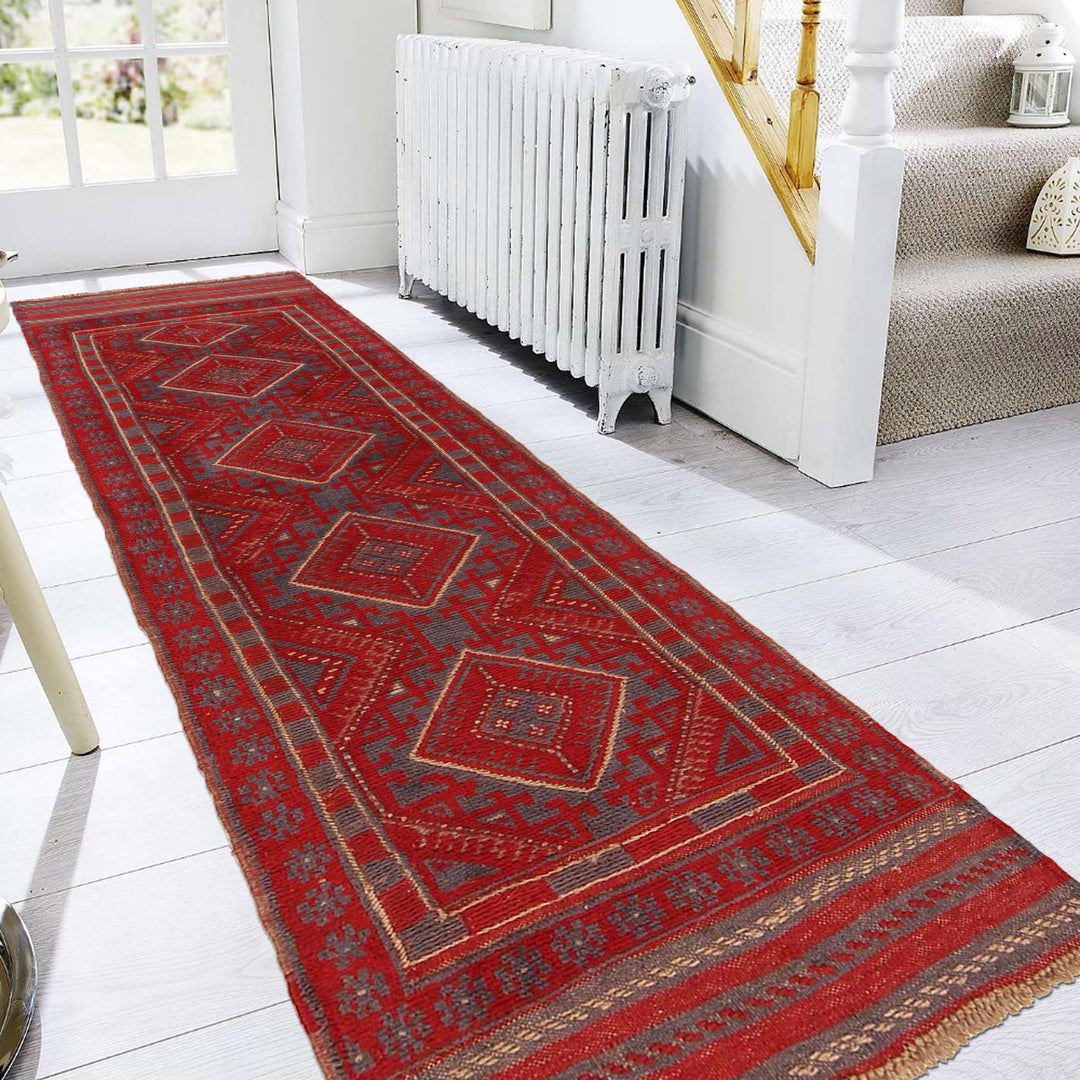 Handmade Wool Mushwani Runner 2' 2" x 8' 1" - No. AL52021
