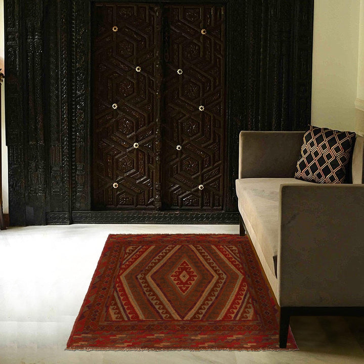 Handmade Mushwani Carpet 3' 10" x 3' 11" - No. AL10414