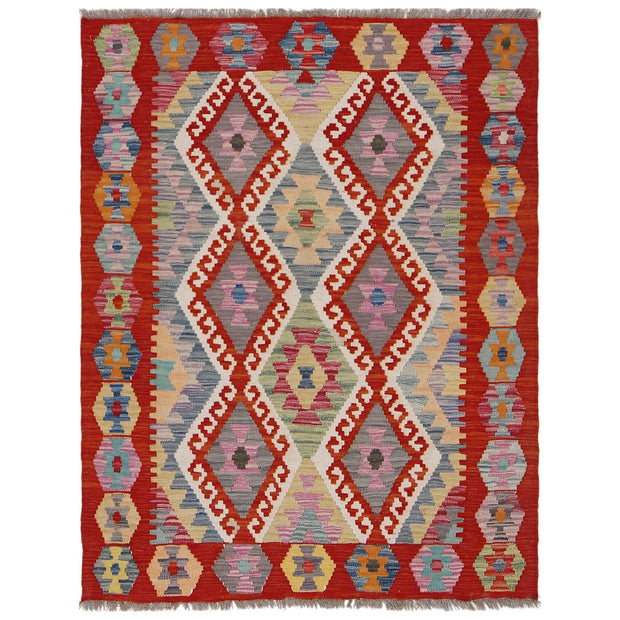 Hand Made Afghan Kilim 3' 6" x 4' 11" - No. AL94296