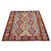 Hand Made Afghan Kilim 3' 6" x 4' 11" - No. AL94296