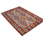 Hand Made Afghan Kilim 3' 6" x 4' 11" - No. AL94296