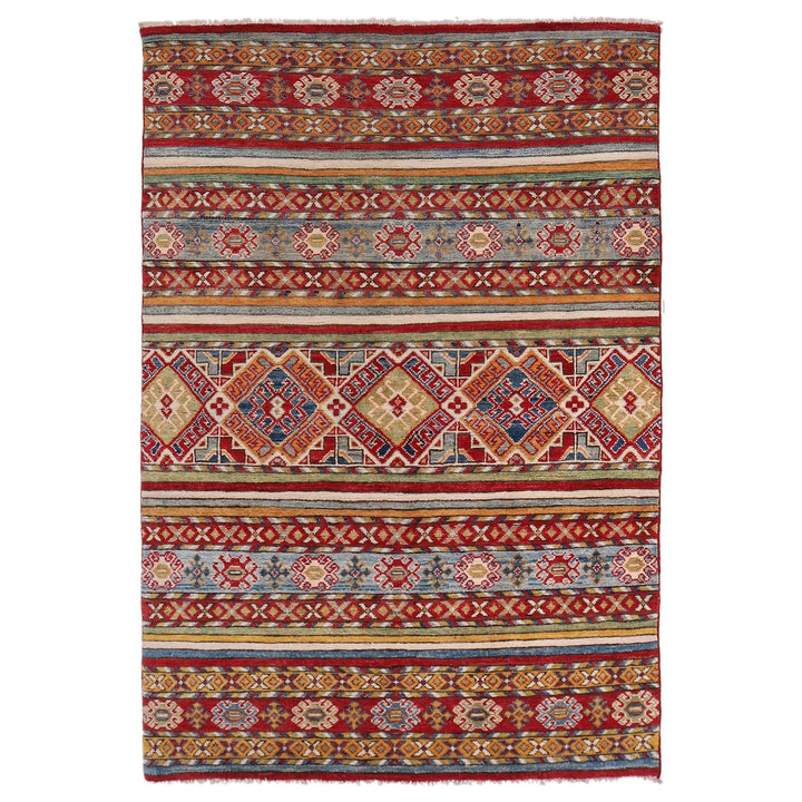 Hand Knotted Khurjeen Oriental Rug 3' 11" x 5' 9" - No. AL71601