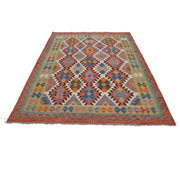 Hand Knotted Afghan Style Kilim 5' 6" x 7' 10" - No. AL42610