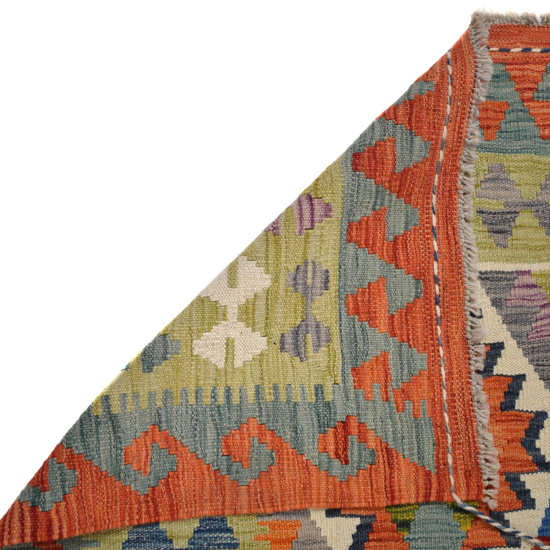 Hand Knotted Afghan Style Kilim 5' 6" x 7' 10" - No. AL42610