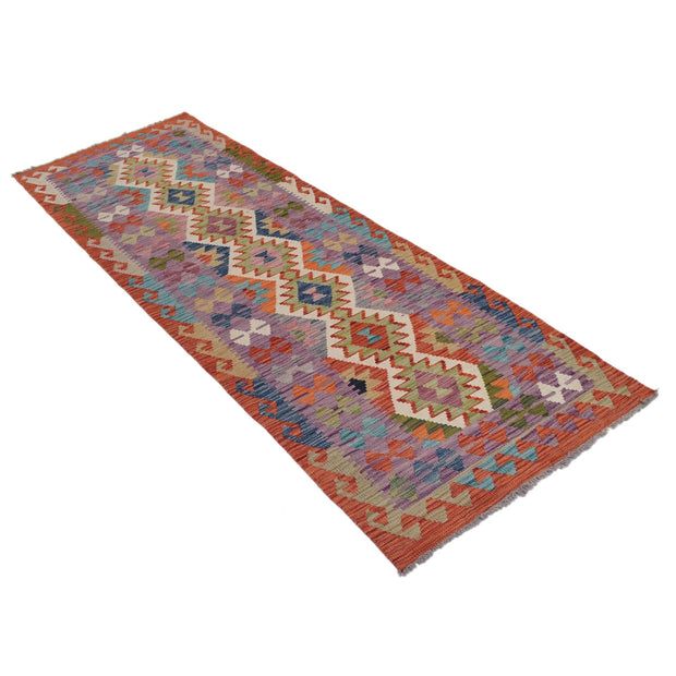 Handmade Turkish Design Wool Kilim Runner 2' 7" x 7' 10" - No. AL89103