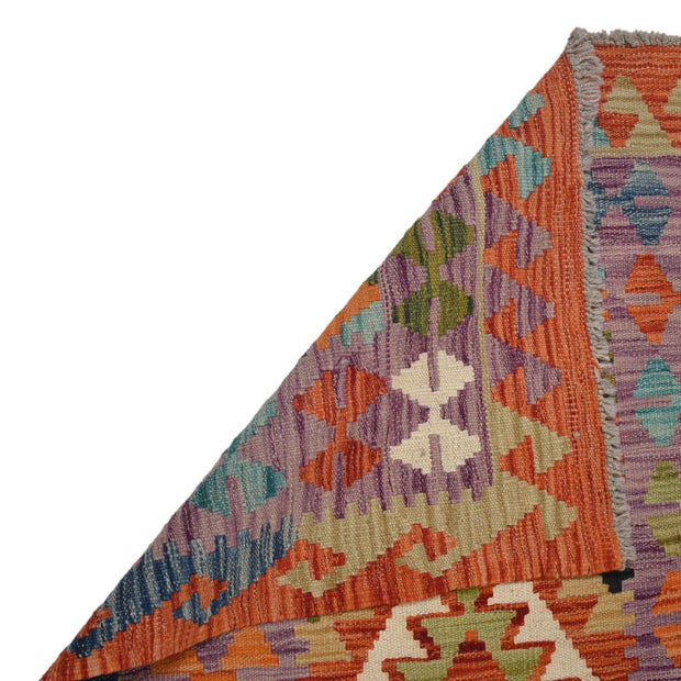 Handmade Turkish Design Wool Kilim Runner 2' 7" x 7' 10" - No. AL89103