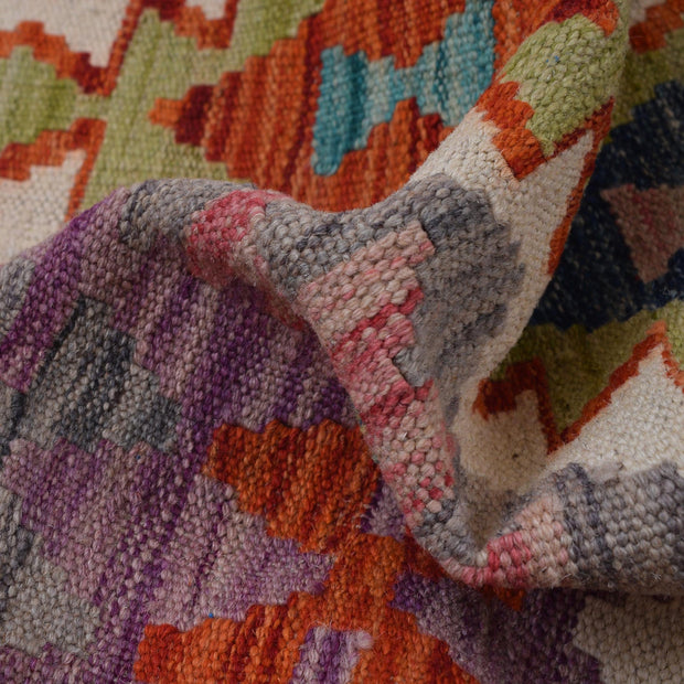 Handmade Turkish Design Wool Kilim Runner 2' 7" x 7' 10" - No. AL89103