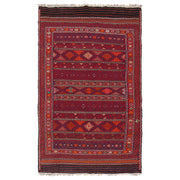 Afghan Laghari Kilim 4' 4" x 7' 3" - No. AL76056