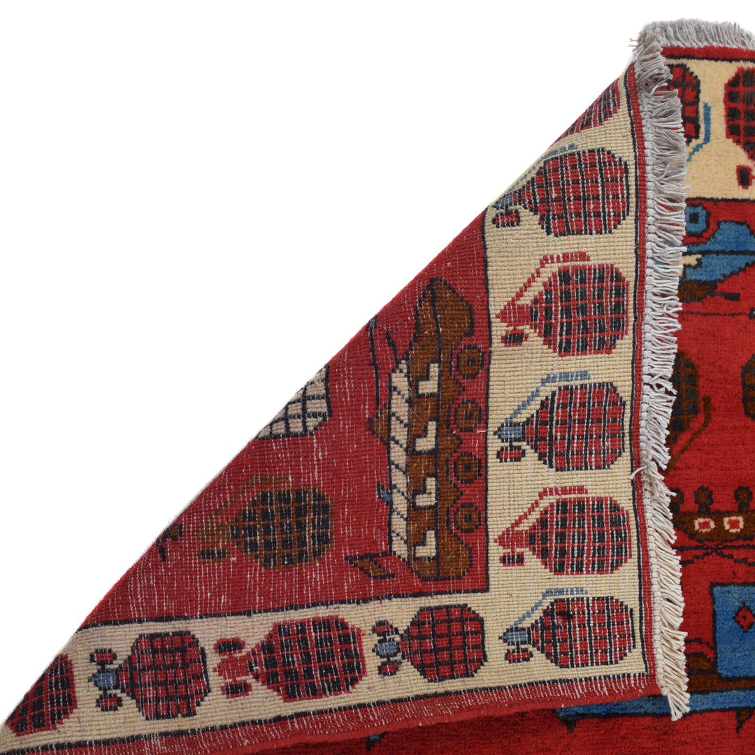 Handcrafted Afghan War Rug 3' 4" x 4' 10" - No. AL84890