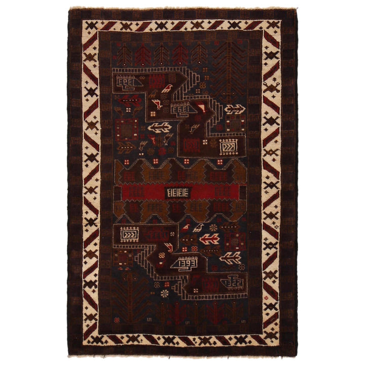 Baluch Small Size Rug 3' 0" x 4' 6" - No. AL95329