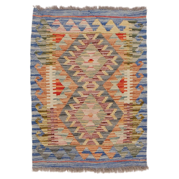 Handmade Afghan Vegetable Kilim 2' 1" x 2' 11" - No. AL72002