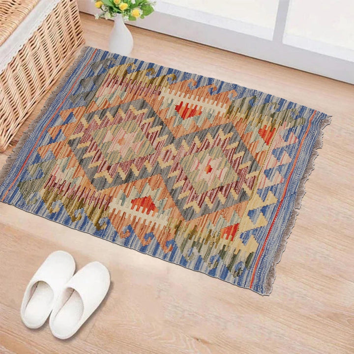 Handmade Afghan Vegetable Kilim 2' 1" x 2' 11" - No. AL72002