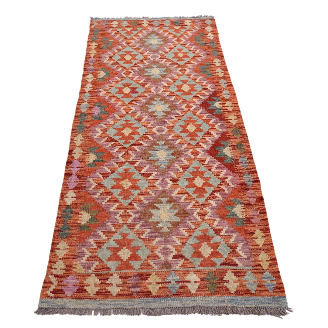 Hand Knotted Flatweave Kilim Runner 2' 3" x 6' 5" - No. AL27711