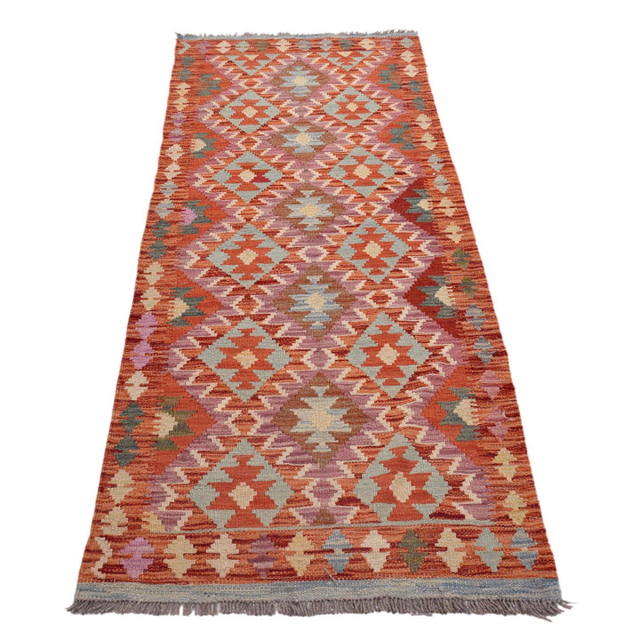 Hand Knotted Flatweave Kilim Runner 2' 3" x 6' 5" - No. AL27711