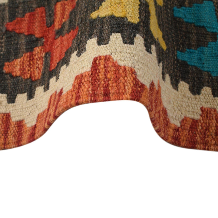 Hand Woven Wool Kelim 2' 7" x 3' 11" - No. AL94948