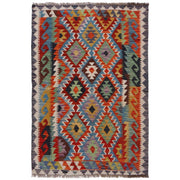 Hand Made Afghan Kilim 3' 6" x 4' 11" - No. AL79284