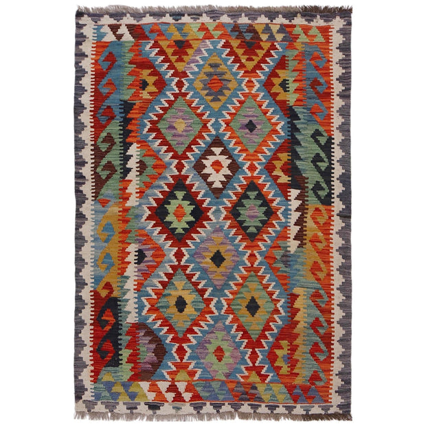 Hand Made Afghan Kilim 3' 6" x 4' 11" - No. AL79284