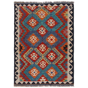 Hand Made Afghan Kilim 3' 5" x 4' 8" - No. AL97710