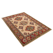 Handmade Kazak Area Rug 4' 0" x 5' 9" - No. AL91843