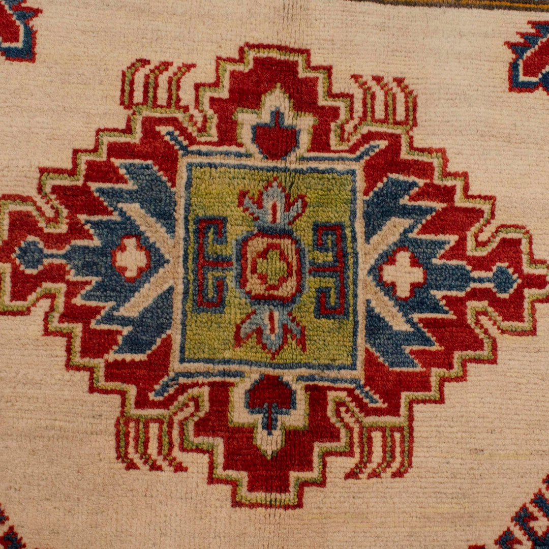 Handmade Kazak Area Rug 4' 0" x 5' 9" - No. AL91843