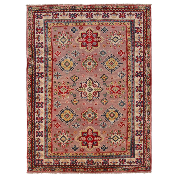 Handmade Kazak Area Rug 4' 0" x 5' 11" - No. AL13838