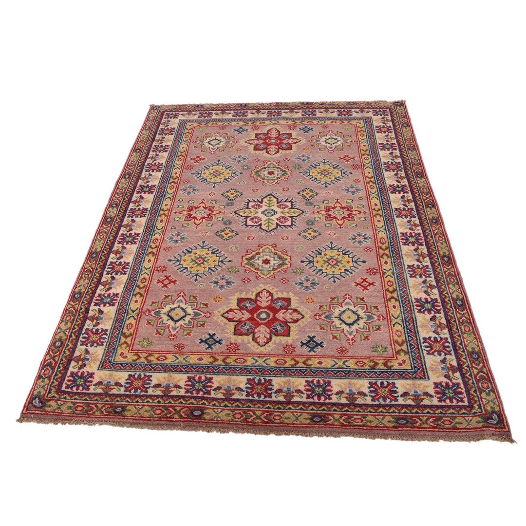 Handmade Kazak Area Rug 4' 0" x 5' 11" - No. AL13838