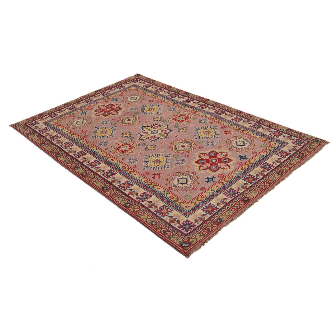 Handmade Kazak Area Rug 4' 0" x 5' 11" - No. AL13838